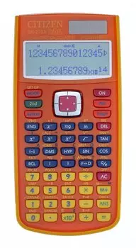 Калькулятор научный Citizen SR-270ХLOLORCFS, 10+2-разрядный, кол-во функций:274, двухстрочный экран, оранжевый (1400887)