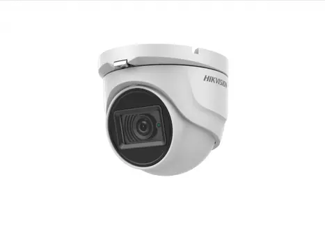 Камера AHD/TVI/CVI/CVBS HikVision DS-2CE76H8T-ITMF 2.8 мм уличная, купольная, 5Мпикс, CMOS, до 30 кадров/с, до 2560x1944, ИК подсветка 60 м, -40 - +60, белый