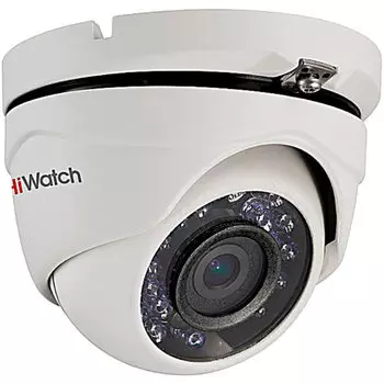 Камера HD-TVI HiWatch DS-T203 (3,6 мм) уличная, купольная, 2 Мпикс, CMOS, до 25кадров/с, до 1920x1080, ИК подсветка 20м, -40 - +60