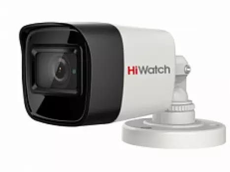 Камера HD-TVI HiWatch DS-T800 3.6мм уличная, корпусная, 8Мпикс, CMOS, до 12.5кадров/с, до 3840x2160, ИК подсветка 30м, -40 - +60, белый