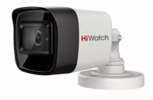 Камера HD-TVI HiWatch Value 2.8 мм уличная, корпусная, 8Мпикс, CMOS, до 12.5 кадров/с, до 3840x2160, ИК подсветка 30 м, -40 - +60, белый (DS-T800(B) (2.8 MM))