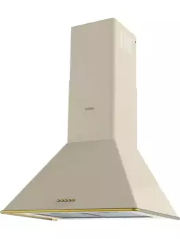 Каминная вытяжка KORTING KHC 6648 RGB, слоновая кость/золото (KHC 6648 RGB)