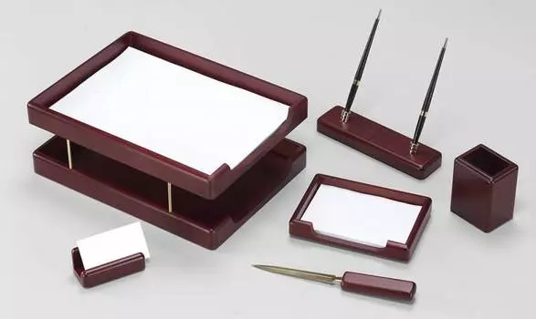 Канцелярский настольный набор GOOD SUNRISE, 6 предметов, дерево, красное дерево (M6B-35A )