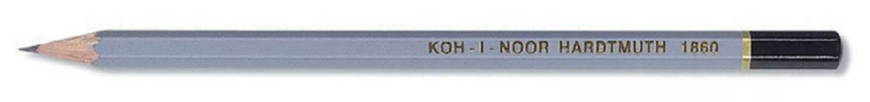 Карандаш чернографитный 4B, шестигранная форма, серый, KOH-I-NOOR 1860 4B (186004B00104)