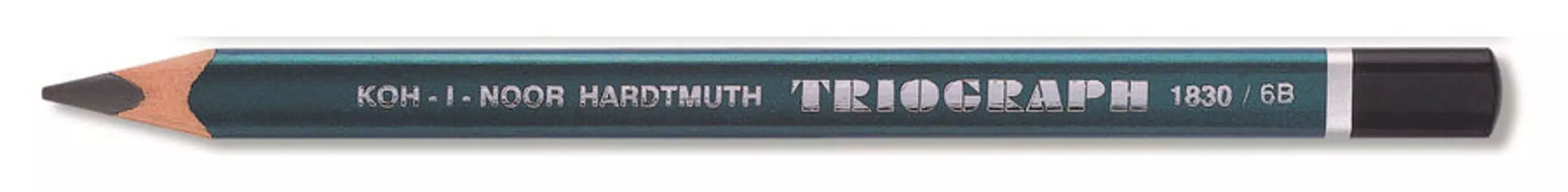 Карандаш чернографитный 6B, треугольная форма, зелёный, KOH-I-NOOR 1831 6B (183106B001KS)