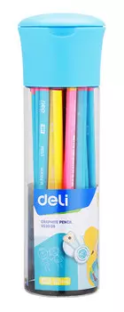 Карандаш чернографитный HB, треугольная форма, 1шт., ассорти, Deli U-Touch (EU53006-1)