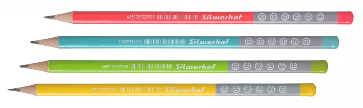 Карандаш чернографитный HB, треугольная форма, ударопрочный грифель, Солнечная коллекция, Silwerhof Smile 120631-00 (120631-00)