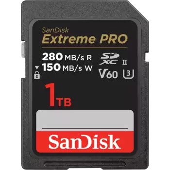 Карта памяти 1000Gb SDXC Sandisk Extreme Pro Class 10 UHS-II U3 V60 (SDSDXEP-1T00-GN4IN)