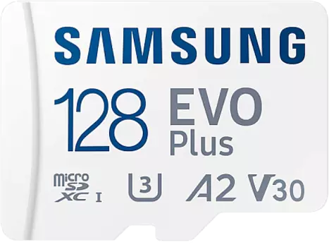 Карта памяти 128Gb microSDXC Samsung EVO Plus Class 10 UHS-I U3 V30 A2 + адаптер (MB-MC128SA/CN)