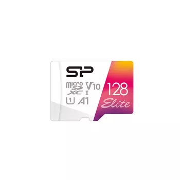 Карта памяти 128Gb microSDXC Silicon Power Elite Colorful Class 10 UHS-I U1 V10 A1 (SP128GBSTXBV1V20)