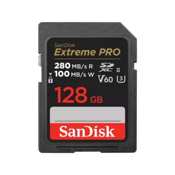 Карта памяти 128Gb SDXC Sandisk Extreme Pro Class 10 UHS-II U3 V60 (SDSDXEP-128G-GN4IN)