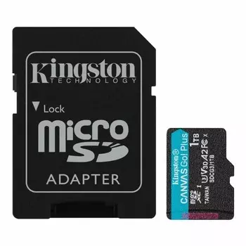 Карта памяти 1Tb microSDXC Kingston Canvas Go! Plus Class 10 UHS-I U3 V30 A2 + адаптер (SDCG3/1TB)
