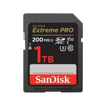 Карта памяти 1Tb SDXC Sandisk Extreme Pro V30 Class 10 UHS-I U3 V30 (SDSDXXD-1T00-GN4IN)