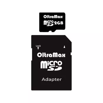 Карта памяти 2Gb microSD OltraMax + адаптер