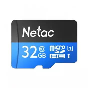 Карта памяти 32Gb microSDHC Netac P500 Standard Class 10 UHS-I U1 + адаптер (NT02P500STN-032G-R)