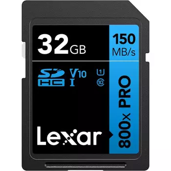 Карта памяти 32Gb SDHC Lexar Professional Class 10 UHS-I U1 V30 (LSD0800P032G-BNNNG)