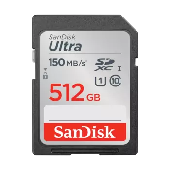 Карта памяти 512Gb SDXC Sandisk Ultra Class 10 UHS-I (SDSDUNC-512G-GN6IN)