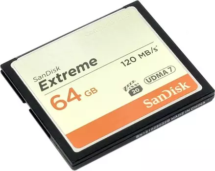 Карта памяти 64Gb CompactFlash Sandisk Extreme (SDCFXSB-064G-G46)