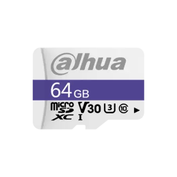 Карта памяти 64Gb microSDXC Dahua C100 Class 10 UHS-I U3 V30 (DHI-TF-C100/64GB)