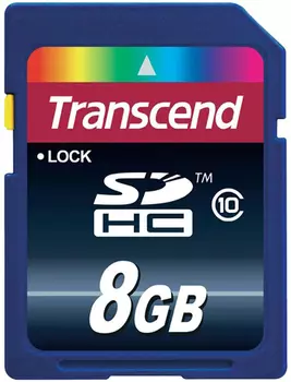 Карта памяти промышленная 8Gb SDHC Transcend Class 10 (TS8GSDHC10I)
