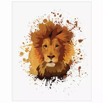 Картина по номерам ОСТРОВ СОКРОВИЩ "Царь зверей", 40смx50см (663359)