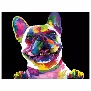 Картина по номерам ОСТРОВ СОКРОВИЩ "Мопс", 40смx50см (663326)