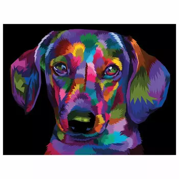 Картина по номерам ОСТРОВ СОКРОВИЩ "Такса", 40смx50см (663325)