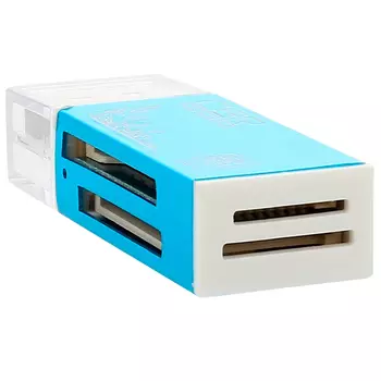 Картридер внешний Human Friends CR-424, SD/microSD, USB 2.0, синий