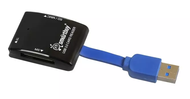 Картридер Smartbuy внешний, мультиформатный, USB 3.0, черный (SBR-700-K)