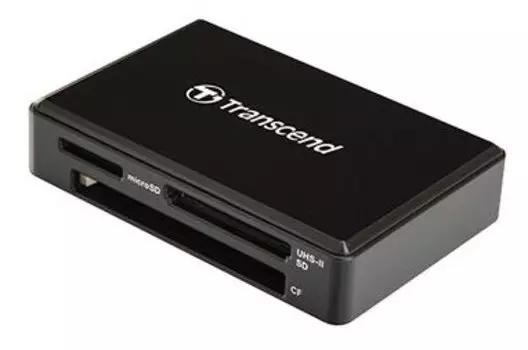 Картридер внешний Transcend TS-RDF9K2, SD/microSD/CF/MSXC, USB 3.1, черный