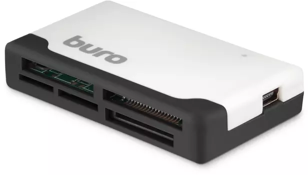 Картридер внешний Buro BU-CR-2102, мультиформатный, USB 2.0, белый