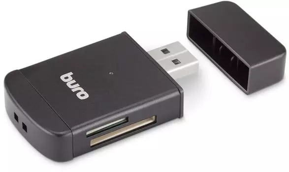 Картридер внешний Buro BU-CR-3103, мультиформатный, USB 2.0, черный