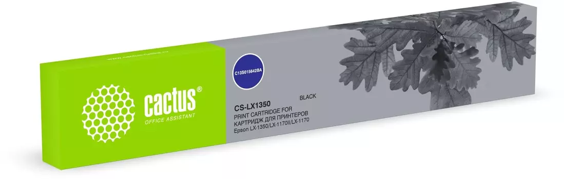 Картридж Cactus CS-LX1350 для LX-1350/LX-1170II/LX-1170, 12.7мм x 16м, черный (CS-LX1350)