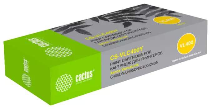 Картридж лазерный Cactus CS-VLC400YRU (106R03533), желтый, 8000 страниц, совместимый для Xerox VersaLink C400/C400N/C405DN/C400DN/C405/C405N