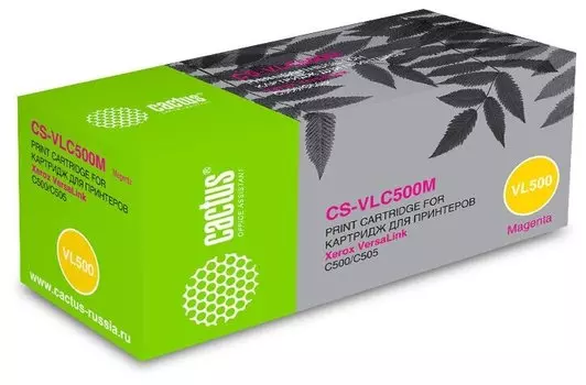Картридж Cactus CS-VLC500M , пурпурный, 2400 страниц, совместимый для Xerox Xerox VersaLink C500, Xerox VersaLink C505