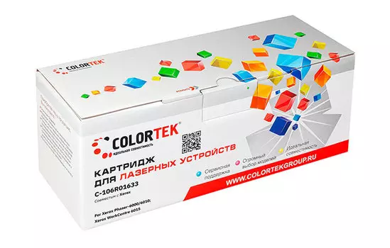 Картридж Colortek 106R01633 для Xerox 6000/6010/6015, желтый (СТ-106R01633)