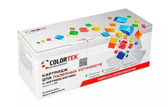 Картридж Colortek 44574805/44574802 для Oki B431/MB461/MB471/MB491 (7000стр) (СТ-44574805/44574802)