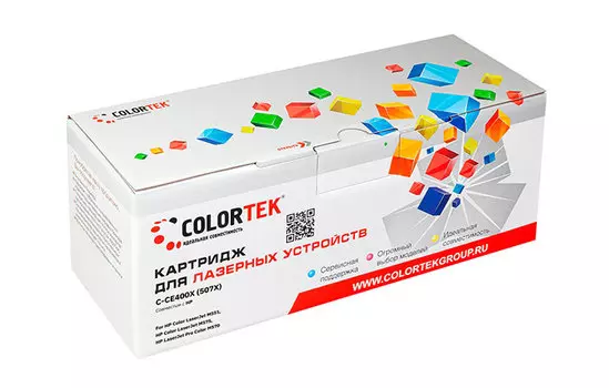 Картридж Colortek CE400X (507X) черный (СТ-CE400X)