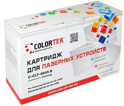 Картридж Colortek CLT-404S для Samsung, черный (СТ-CLT-404S)