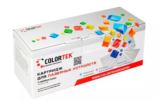 Картридж Colortek Q6001A (124A) голубой (СТ-Q6001A)
