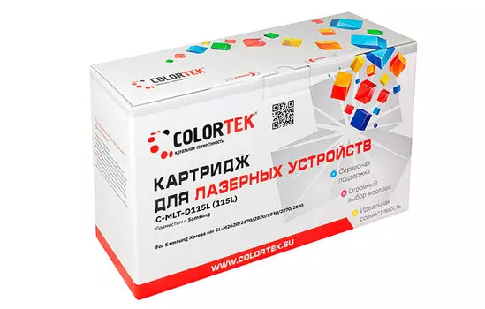Картридж Colortek СТ-MLTD115L для Samsung SL-M2620/2820/2870, 3000 стр., черный