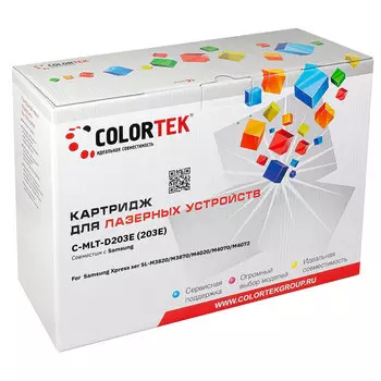 Картридж Colortek СТ-MLTD203E для Samsung SL-M3820/3870/4020/4070, 10000 стр., черный