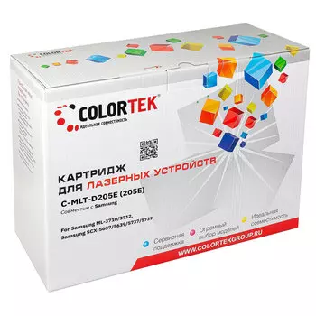 Картридж Colortek СТ-MLTD205E для Samsung ML-3710/SCX-5637, 10000 стр., черный