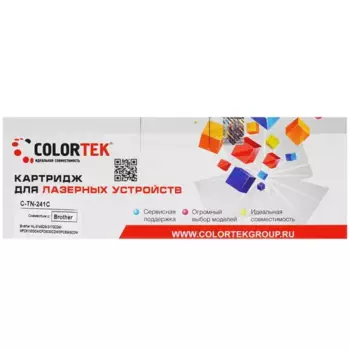 Картридж Colortek СТ-TN-241C для Brother, голубой (СТ-TN-241C)