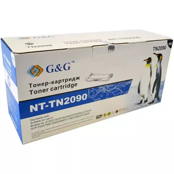 Картридж лазерный G&G GG-TN2090/NT-TN2090, черный, 1200 страниц, совместимый для Brother HL-2240/DCP-7060/MFC-7360/DCP-7060D/DCP-7065DN/HL-2240D/HL-2250DN/HL-2132/HL-2130/HL-2270DW/HL-2220/HL-2275DW/DCP-7055/MFC-7460DN/MFC-7860D/MFC-7240/MFC-7360N/MFC-7860DW/IntelliFax-2840/IntelliFax-2940 без чипа