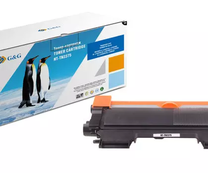 Картридж лазерный G&G GG-TN2375/NT-TN2375 (TN-2375), черный, 2600 страниц, совместимый для Brother HL-L2300DR, HL-L2340DWR, HL-L2360DNR, HL-L2365DWR, DCP-L2500DR, DCP-L2520DWR, DCP-L2540DNR, DCP-L2560DWR, MFC-L2700DWR, MFC-L2720DWR, MFC-L2740DWR