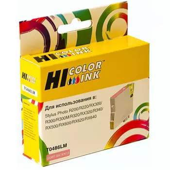 Картридж струйный Hi-Black HB-C13T04864010 (T0486LM/C13T04864010), светло-пурпурный, совместимый, 430 страниц, для Epson Stylus Photo R200/R220/R300/R320/R340/RX500/RX600/RX620/RX640