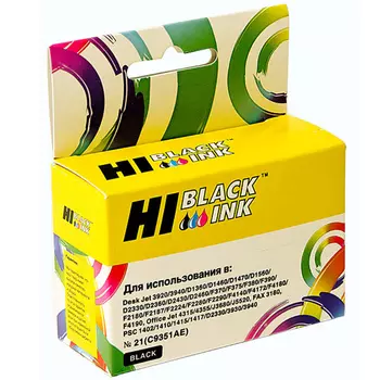 Картридж Hi-Black C9351AE №21 для DJ 3920/3940 Black