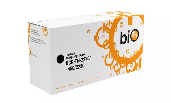 Картридж лазерный Bion BCR-TN-2275/-450/2220 (TN-450/2220/TN-2275 ), черный, 2600 страниц, совместимый для Brother HL 2240/2250/2270/2130;MFC 7360/7460/7860/7060