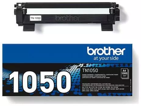 Картридж лазерный Brother TN1050, черный, 1000 страниц, оригинальный для Brother HL-1110/HL-1112/HL-112A/DCP-1510/DCP-1512/DCP-1512A/MFC-1810